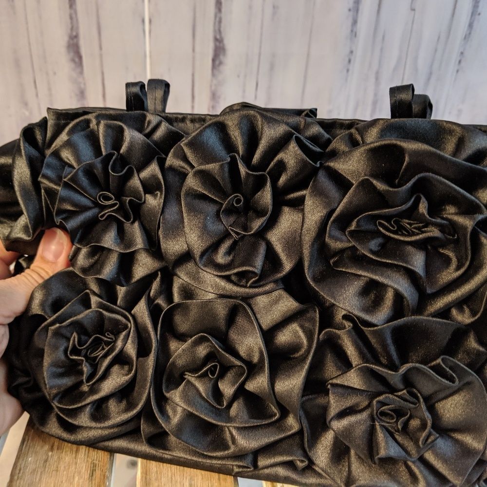 mod by design black evening purse handbag bag casu‎
